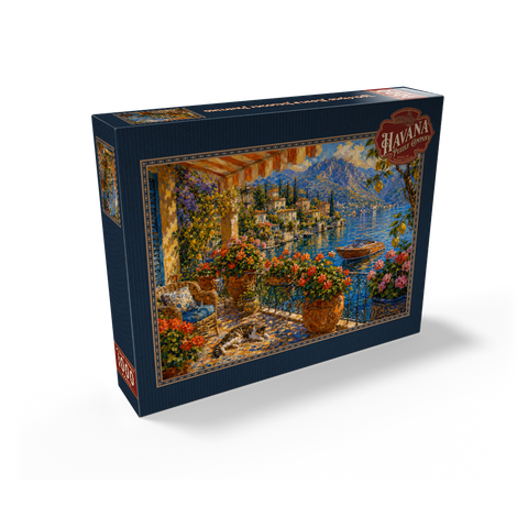 Lake Como Flower Balcony Painting 1000 Jigsaw Puzzle box view2