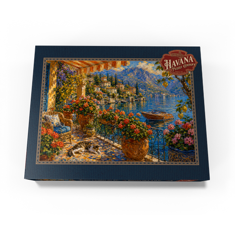 Lake Como Flower Balcony Painting 300 Jigsaw Puzzle box view3