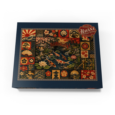 Koi Pond Garden Poster Collage 1000 Jigsaw Puzzle box view3