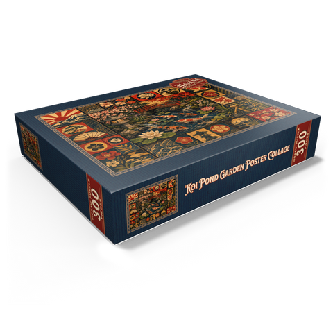 Koi Pond Garden Poster Collage 300 Jigsaw Puzzle box view1