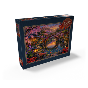 Japanese Garden Moon Bridge Bloom 1000 Jigsaw Puzzle box view2