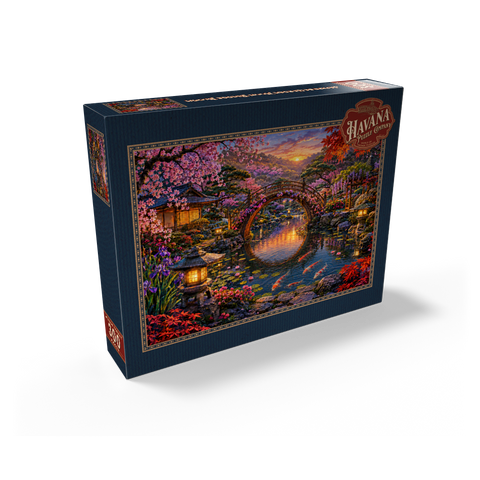 Japanese Garden Moon Bridge Bloom 300 Jigsaw Puzzle box view2