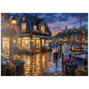 puzzleplate Harbor Gallery Rainy Evening 1000 Jigsaw Puzzle