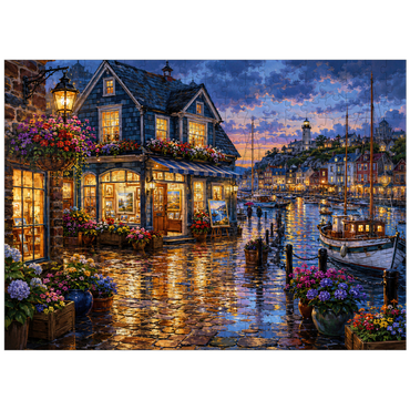 puzzleplate Harbor Gallery Rainy Evening 300 Jigsaw Puzzle
