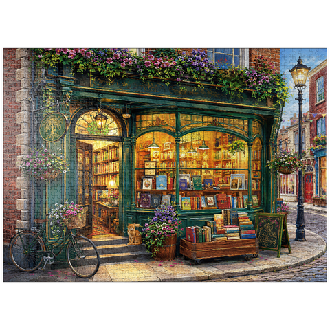 puzzleplate Charming Dublin Bookstore 1000 Jigsaw Puzzle