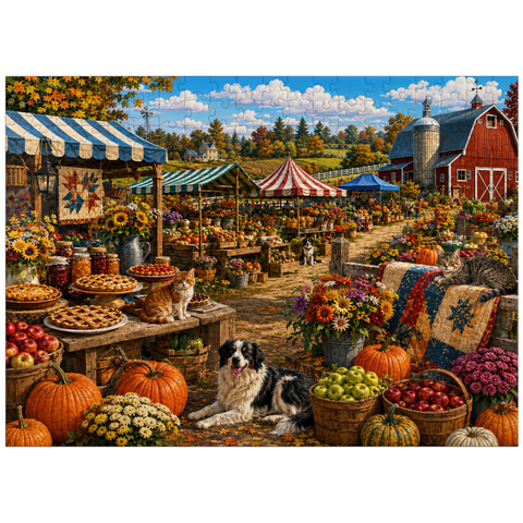 puzzleplate County Fair Farmers Market Morning 300 Jigsaw Puzzle