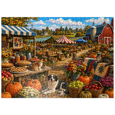 puzzleplate County Fair Farmers Market Morning 500 Jigsaw Puzzle