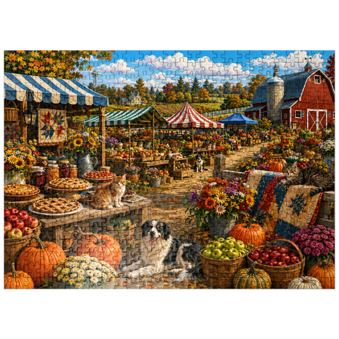 puzzleplate County Fair Farmers Market Morning 500 Jigsaw Puzzle