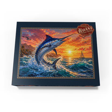 Blue Marlin Sunset Breaker 300 Jigsaw Puzzle box view3