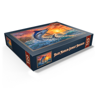 Blue Marlin Sunset Breaker 500 Jigsaw Puzzle box view1