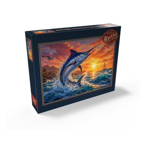Blue Marlin Sunset Breaker 500 Jigsaw Puzzle box view2