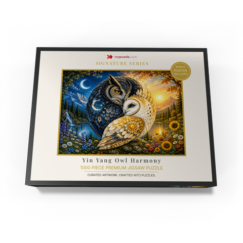 Yin Yang Owl Harmony 1000 Jigsaw Puzzle box view3