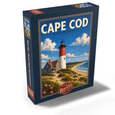 Cape Cod – Nauset Light, Massachusetts 1000 Jigsaw Puzzle box view2