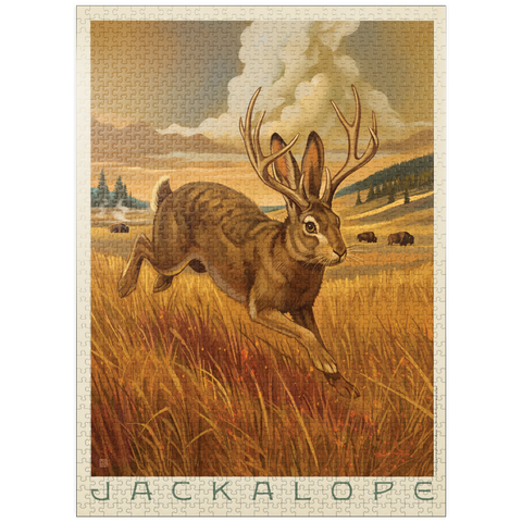 puzzleplate Legends Of The National Parks: Scampering Jackalope 1000 Jigsaw Puzzle