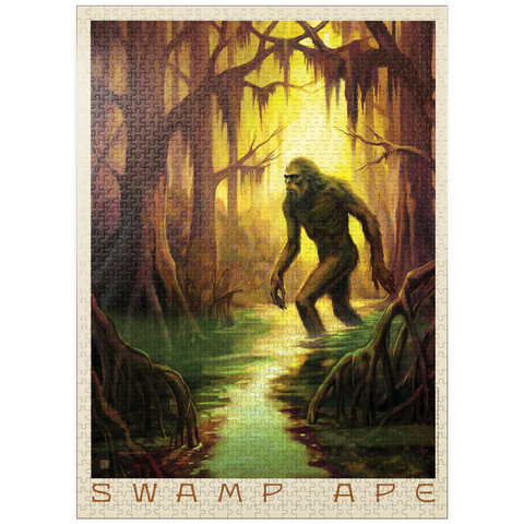 puzzleplate Legends Of The National Parks: Swamp Ape Sighting 1000 Jigsaw Puzzle