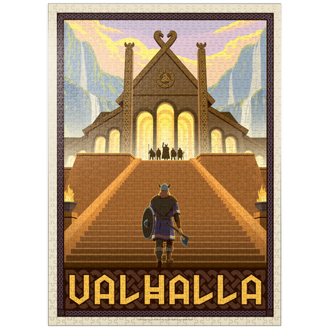 puzzleplate Valhalla Viking Hall Epic Ascent 1000 Jigsaw Puzzle