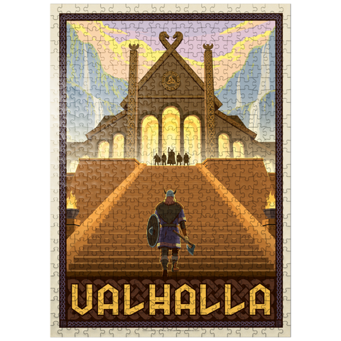puzzleplate Valhalla Viking Hall Epic Ascent 500 Jigsaw Puzzle