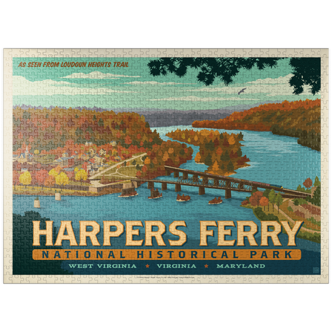puzzleplate Harpers Ferry National Historical Park: Loudoun Heights Trail 1000 Jigsaw Puzzle
