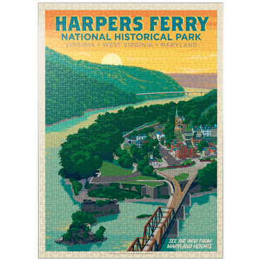 puzzleplate Harpers Ferry National Historical Park: Maryland Heights 1000 Jigsaw Puzzle