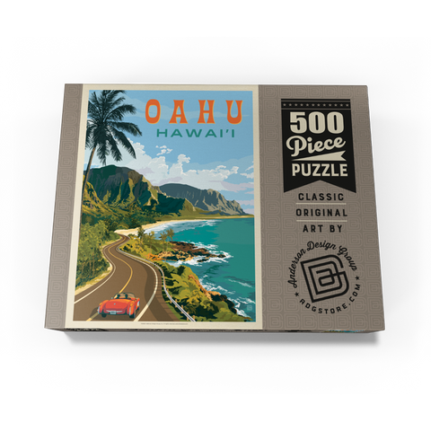 Hawaii: Oahu (North Shore Drive) 500 Jigsaw Puzzle box view3