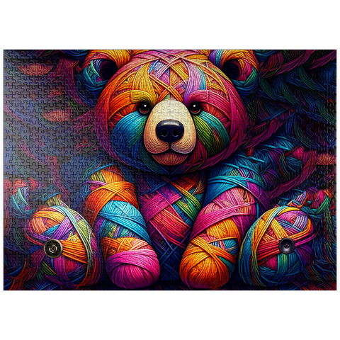 puzzleplate Rainbow Bear: Yarn Critters Collection 1000 Jigsaw Puzzle