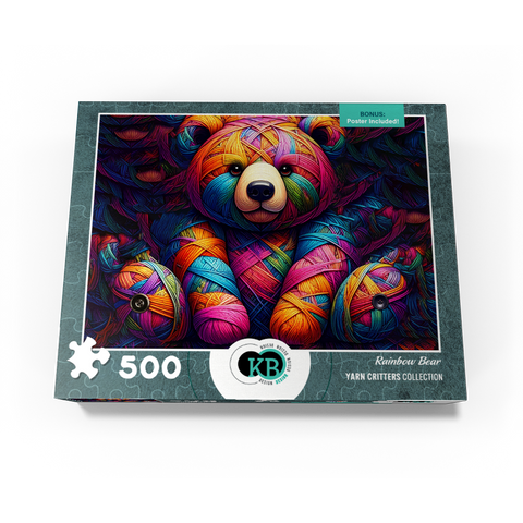 Rainbow Bear: Yarn Critters Collection 500 Jigsaw Puzzle box view3