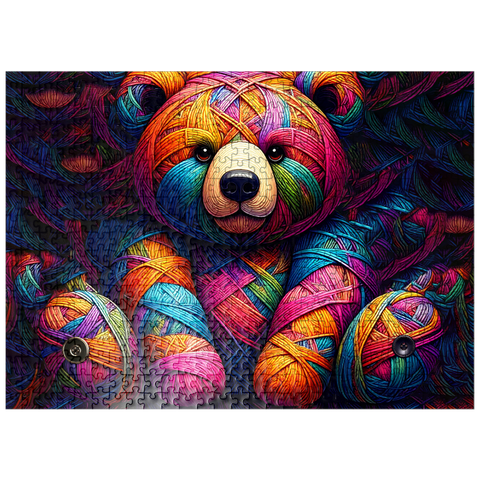 puzzleplate Rainbow Bear: Yarn Critters Collection 500 Jigsaw Puzzle