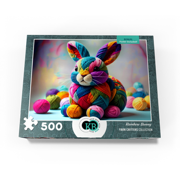 Rainbow Bunny: Yarn Critters Collection 500 Jigsaw Puzzle box view3