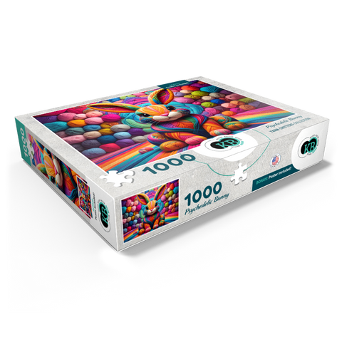 Psychedelic Bunny: Yarn Critters Collection 1000 Jigsaw Puzzle box view1