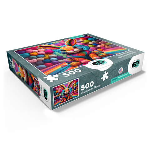 Psychedelic Bunny: Yarn Critters Collection 500 Jigsaw Puzzle box view1