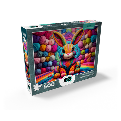 Psychedelic Bunny: Yarn Critters Collection 500 Jigsaw Puzzle box view2