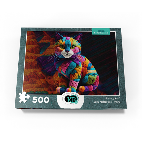 Sneaky Cat: Yarn Critters Collection 500 Jigsaw Puzzle box view3