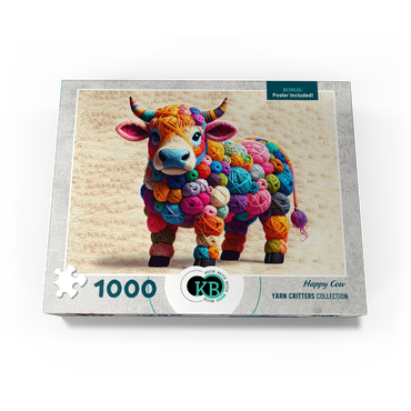 Happy Cow: Yarn Critters Collection 1000 Jigsaw Puzzle box view3
