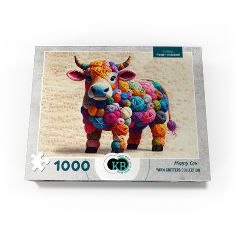 Happy Cow: Yarn Critters Collection 1000 Jigsaw Puzzle box view3