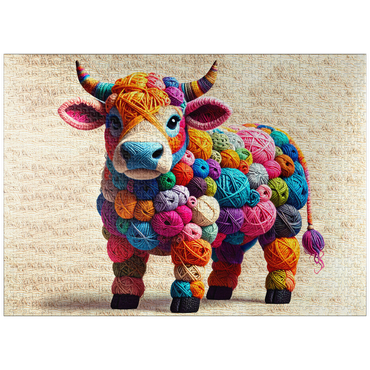 puzzleplate Happy Cow: Yarn Critters Collection 1000 Jigsaw Puzzle