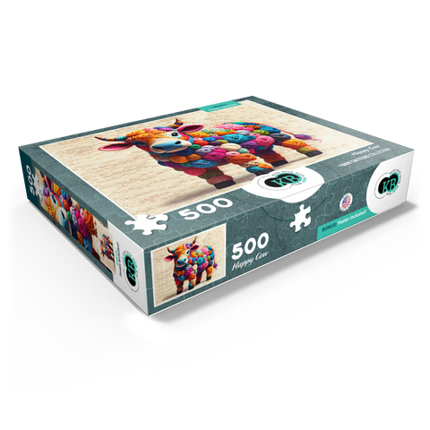 Happy Cow: Yarn Critters Collection 500 Jigsaw Puzzle box view1
