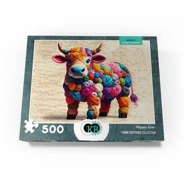 Happy Cow: Yarn Critters Collection 500 Jigsaw Puzzle box view3