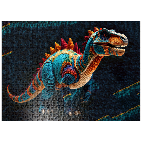 puzzleplate Dinosaur: Yarn Critters Collection 500 Jigsaw Puzzle