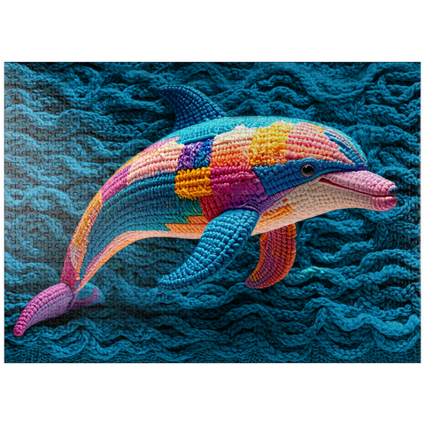 puzzleplate Dolphin: Yarn Critters Collection 1000 Jigsaw Puzzle