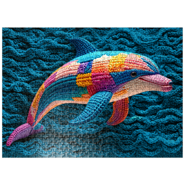 puzzleplate Dolphin: Yarn Critters Collection 500 Jigsaw Puzzle