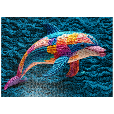puzzleplate Dolphin: Yarn Critters Collection 500 Jigsaw Puzzle
