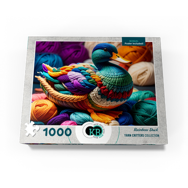 Rainbow Duck: Yarn Critters Collection 1000 Jigsaw Puzzle box view3