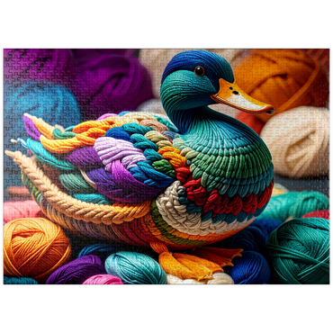 puzzleplate Rainbow Duck: Yarn Critters Collection 1000 Jigsaw Puzzle