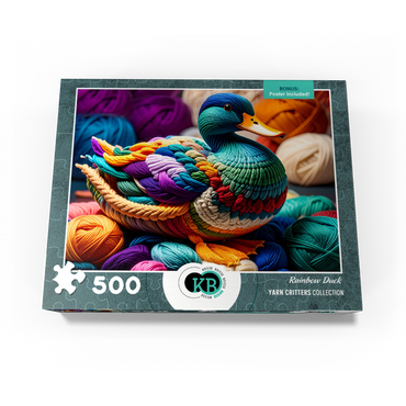 Rainbow Duck: Yarn Critters Collection 500 Jigsaw Puzzle box view3