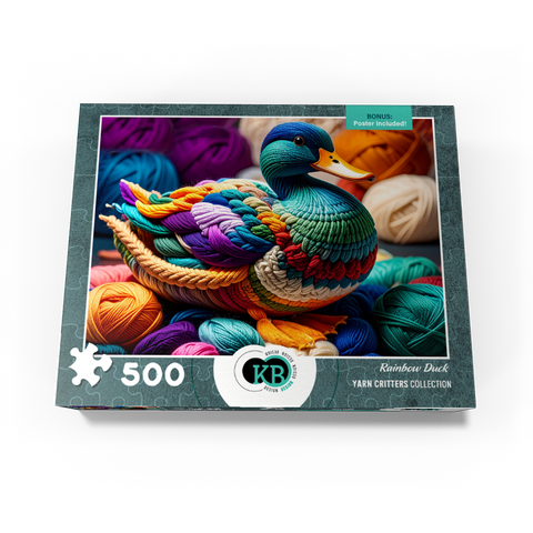 Rainbow Duck: Yarn Critters Collection 500 Jigsaw Puzzle box view3