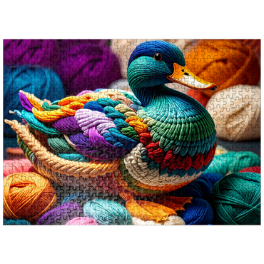 puzzleplate Rainbow Duck: Yarn Critters Collection 500 Jigsaw Puzzle