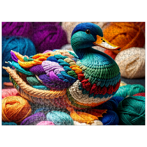 puzzleplate Rainbow Duck: Yarn Critters Collection 500 Jigsaw Puzzle
