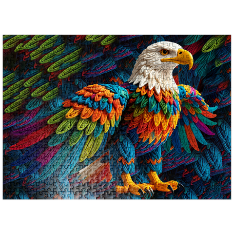 puzzleplate Majestic Eagle: Yarn Critters Collection 500 Jigsaw Puzzle