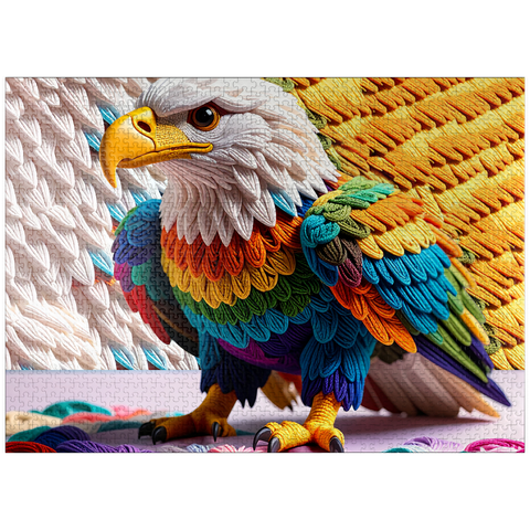 puzzleplate Bald Eagle: Yarn Critters Collection 1000 Jigsaw Puzzle