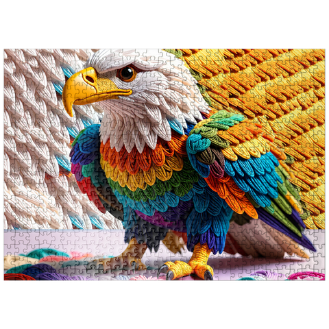 puzzleplate Bald Eagle: Yarn Critters Collection 500 Jigsaw Puzzle
